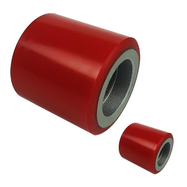 Rodas vermelhas do caminhão de pálete de 80mm, pálete Jack Roller Wheels da carga 800kg