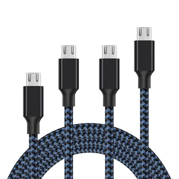 Nylon Braided 2A Fast Charging Cable Data Transfer Micro USB Type C