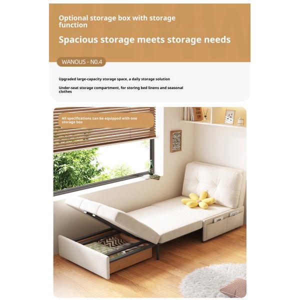 Modern Design Modular Multifunctional Fabric Single Folding Sofa Bed Extendable Leisure Lounge Chair Pull Out Sofa Bed