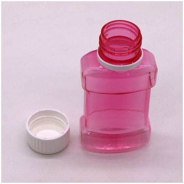 75 ml PET líquido plástico frasco de enxaguante bucal para enxaguante bucal líquido em cor personalizada