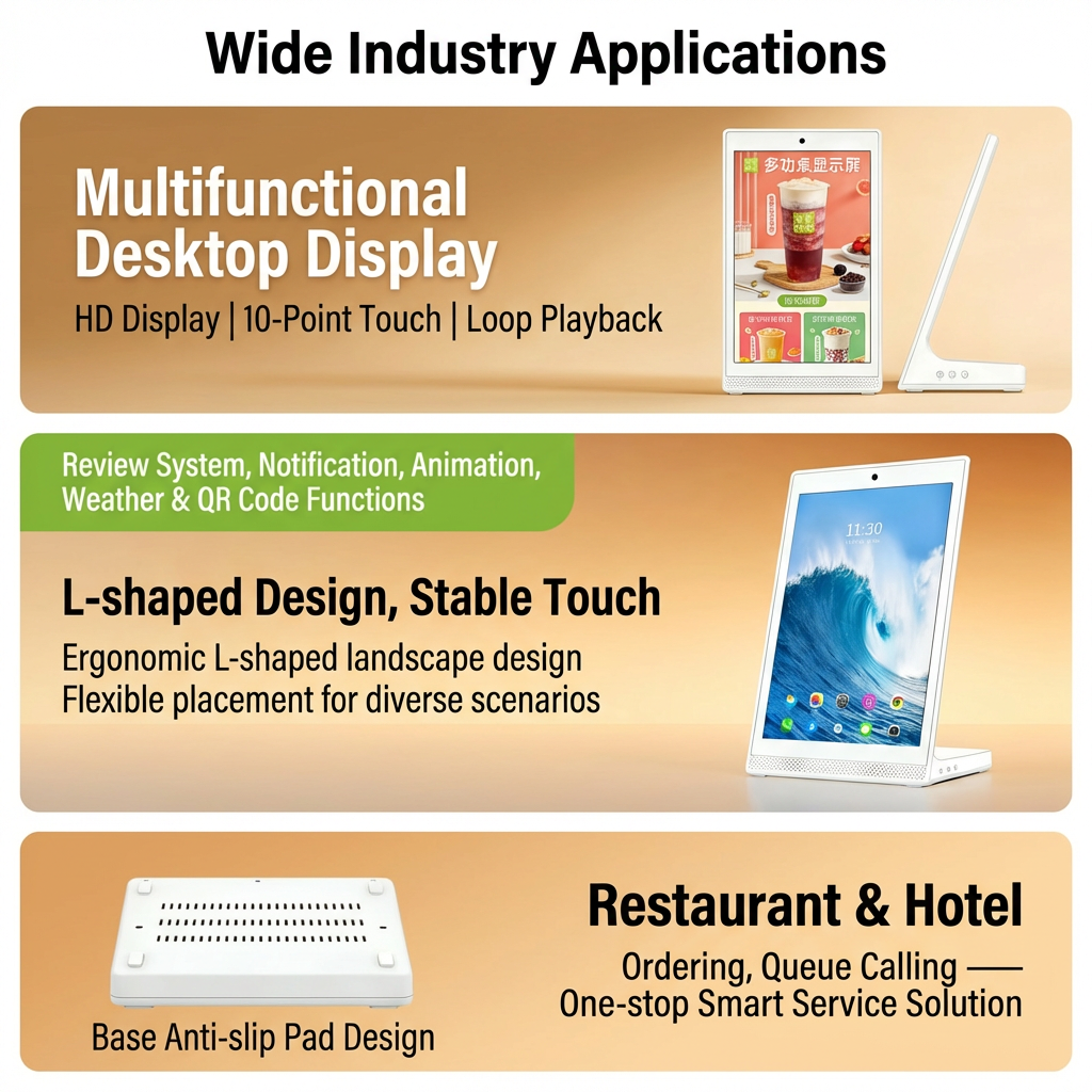 L-Type Desktop Digital Advertising Display with 10.1