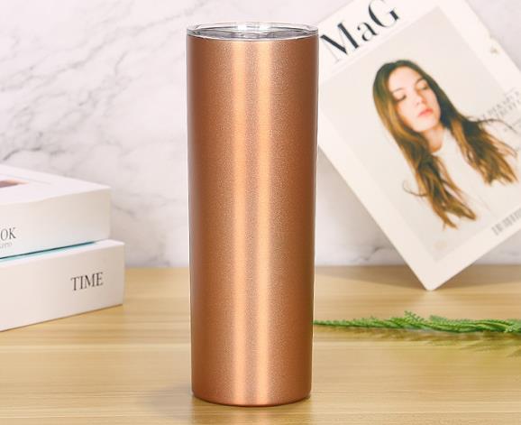 20oz Skinny Straight Blank Sublimation Tumblers With Lid Straw