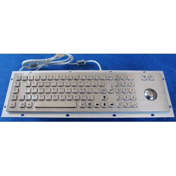 Industrial Keyboard With Trackball Panel Mount Metal Wired Keyboard