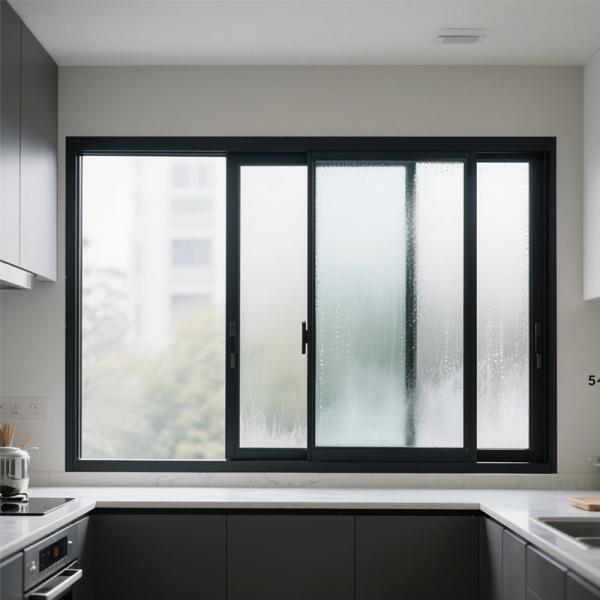 Ventana corredera de aluminio moderno de 2.0 mm Cuadro de polvo recubierto de blanco