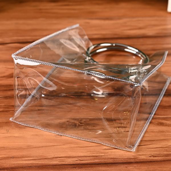 NS TRANSPARENT PVC TOTE BAG ROUND HAND WEDDING COMPANION GIFT CANDY BAG FLOWER GIFT BAG