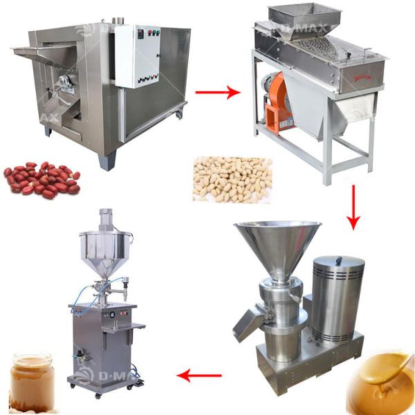 Small Scale Groundnut Paste Processing Plant Colloid Mill with Peanut Butter Grinding