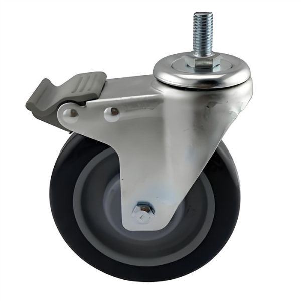 Wear Resistant and Environmentally Friendly Scaffolding Castors with Dual Safety Locking System for Mobile Scaffold Wheels