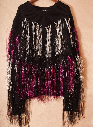 Ladies Cool Sweaters Casual And Fashion One Color As Picture Tassel Sweater