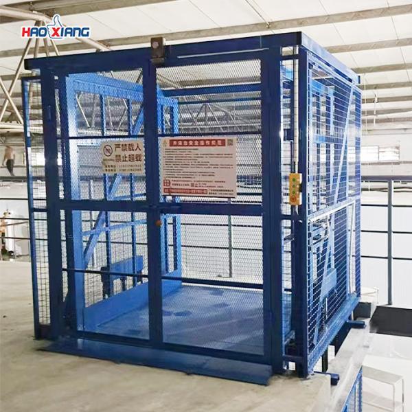 1T First Floor Outdoor Cargo Elevator Hydraulic Cargo Lift For Workshop