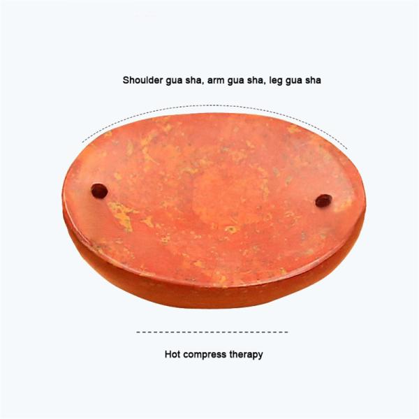 Natural Red Bian Stone Eye Mask for Full-body Massage Energy Stone Hot and Cold Compress Eye Fatigue Relief Tool