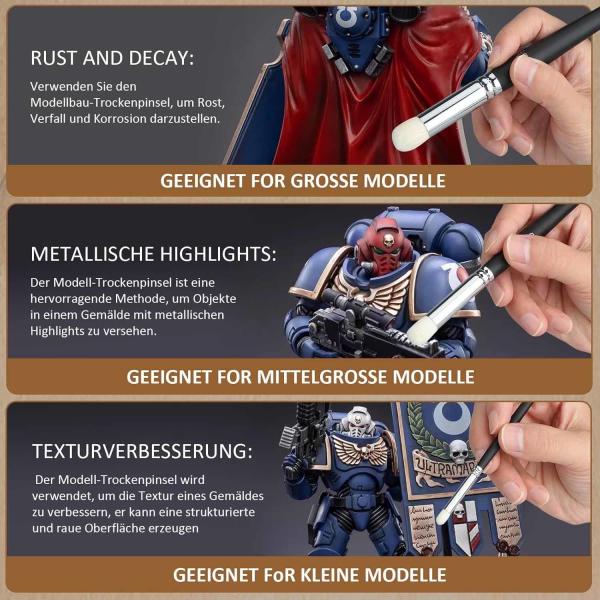 ¿Cuáles son los mejores modelos de afición de detalles para hacer pinceles para pinturas en miniatura?