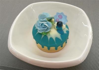 Peso DESCONHECIDO branco Unbaked 200g do diâmetro 5cm da bacia do grupo de jantar da porcelana da bacia quadrada
