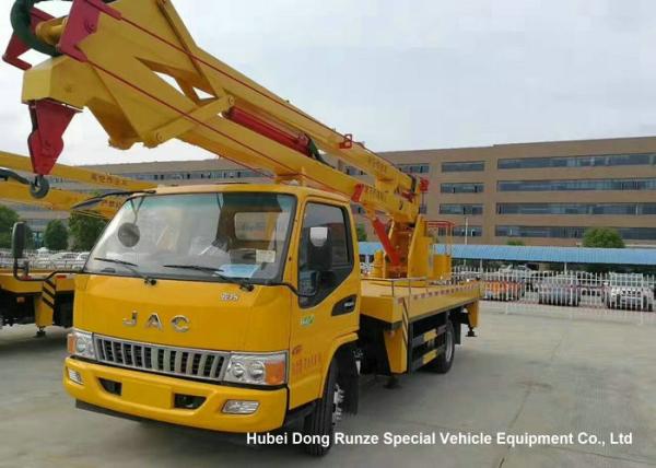 Hydraulic Rising Truck Mounted Aerial Platform , 16-18 Meter High Altitude Trucks