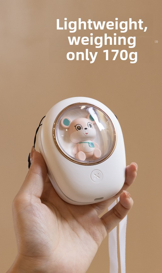 High Capacity Battery Hanging Neck Fan With Humidify Function And USB Powered