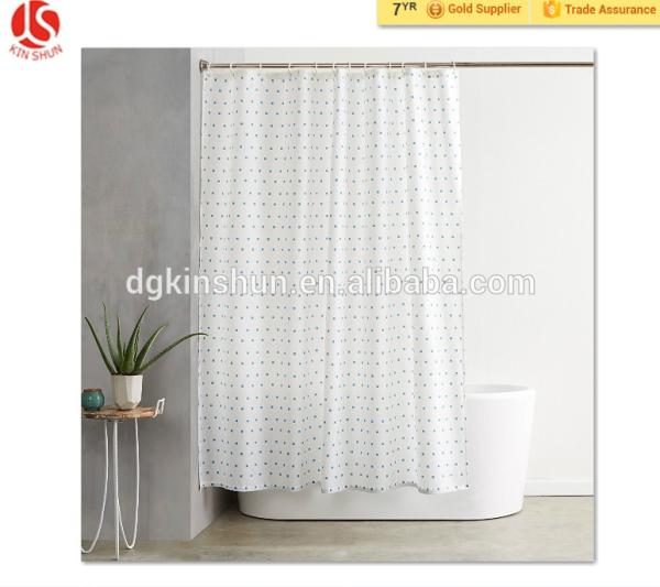 New product Heavy duty Plain style Plastic shower curtain liner/PEVA bath curtain with metal grommets