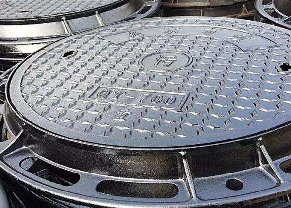 Round Heavy Duty Cast Iron Floor Drain Cover Anti Impact Long Life Service