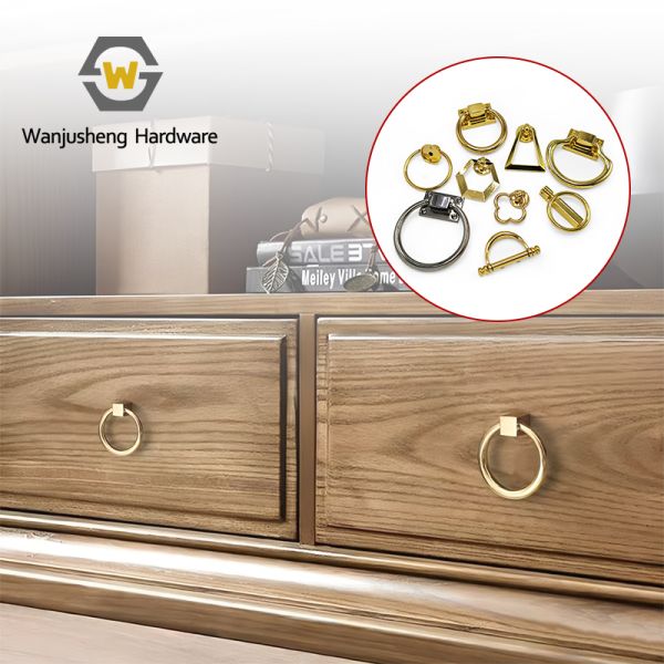 Minimalist Style Cabinet Pulls Round Ring Door Handles Furniture Hardware Accessories for Cabinet Doors and Drawers