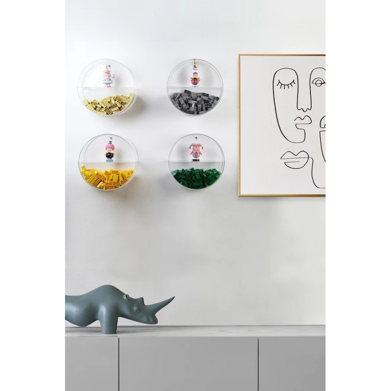 Acrylic Display Box for Lego Building Blocks Transparent Standing Type Porch Hanging Wall Display Stand Hand Display Features