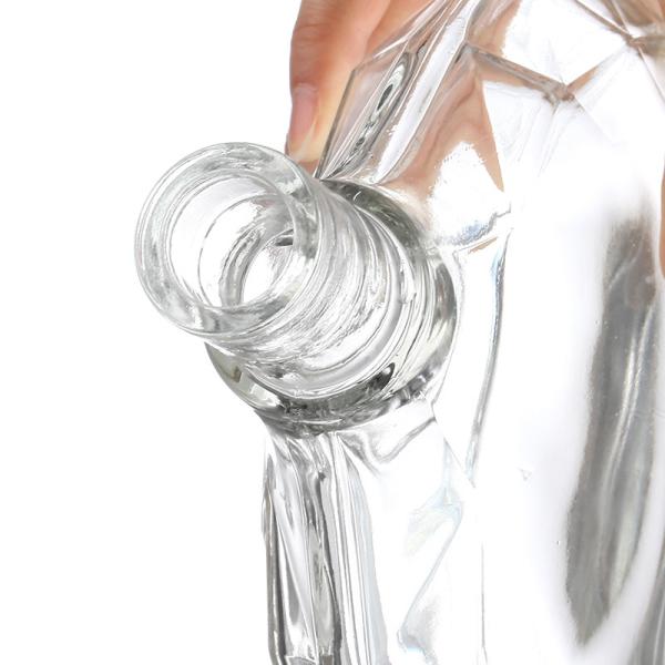 750ml garrafa de vinho de vidro vazio com plástico de cortiça garrafas de licor de luxo personalizado