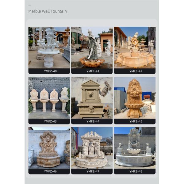 Outdoor Hand Carved White Marble Angel Statue Water Fountain