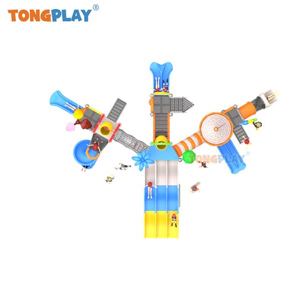 Nouveau design parc d'attractions d'été divertissement enfants terrain de jeux en plein air toboggan d'eau enfants équipement de jeu d'eau pour enfants