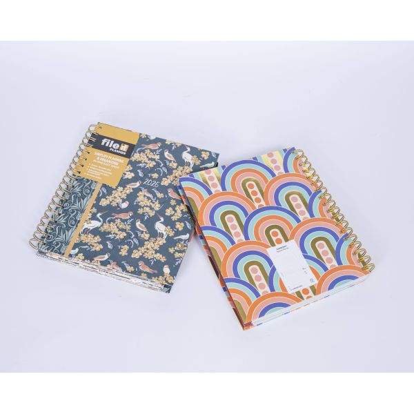 Wholesale A5 Thread Sewing Spiral Bound Loose-Leaf Planner Notebook Custom Design Paper Cover 120 Sheets Office School Diary