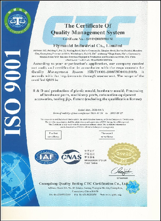 Shenzhen Starlink Mold Co.,Ltd. Сертификации