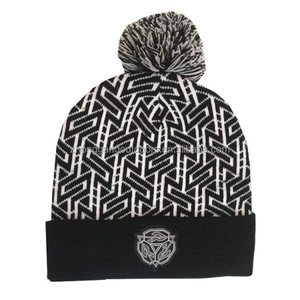 Chapéus de Inverno Adultos Tricotados Chapéus de Jacquard com Logotipo Personalizado e SKI de Cinemática Aplicável