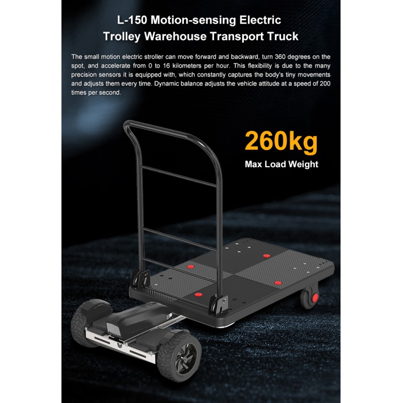 Foxtechrobot Charging Dolly Heavy Duty Folding Trolleys Handcart Flatbed Two Wheel Scooter