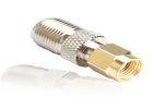 Brass RF Antenna Connector Straight F Male To SMA Female Adapter