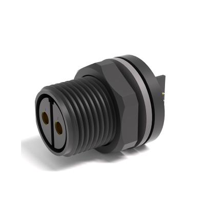PA6 IP67 Industrial Circular Connectors 100VAC Treaded Type M12 Waterproof Connector