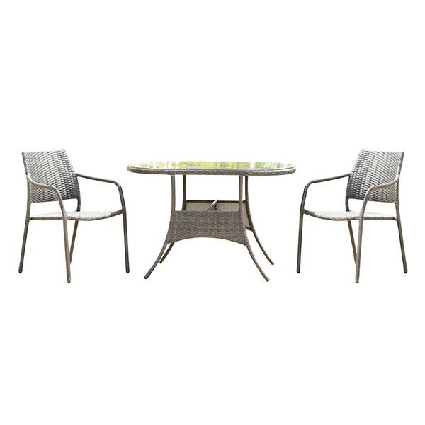 B570mm D600mm Chair Bistro Table And Chairs Set Power Coated Aluminum