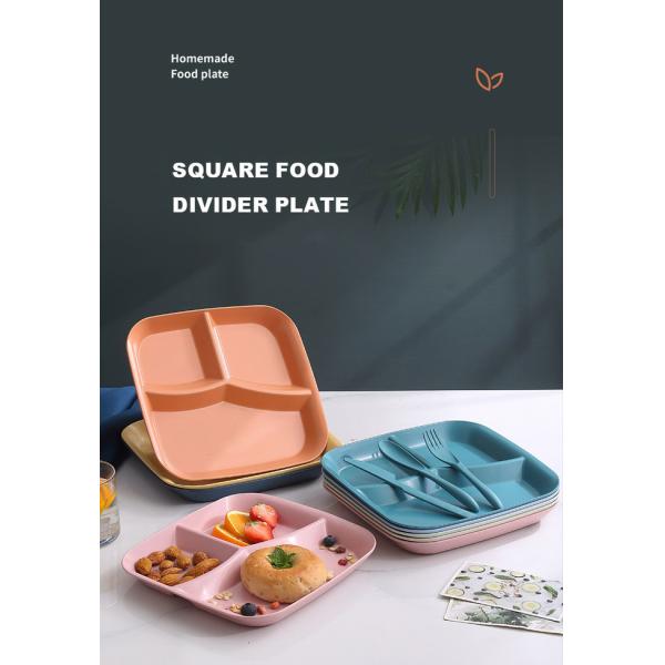 Многоразовый 3-комплектный обеденный столик БПА-беспроводный микроволновый посудомоечный автомат безопасный пшеничный волокно PP