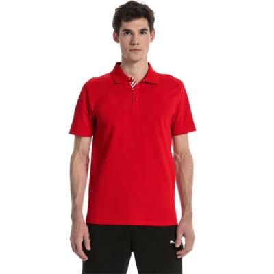 Short Sleeve Cotton Knit Company Logo Polo Shirts At Right Chest And Left Chest