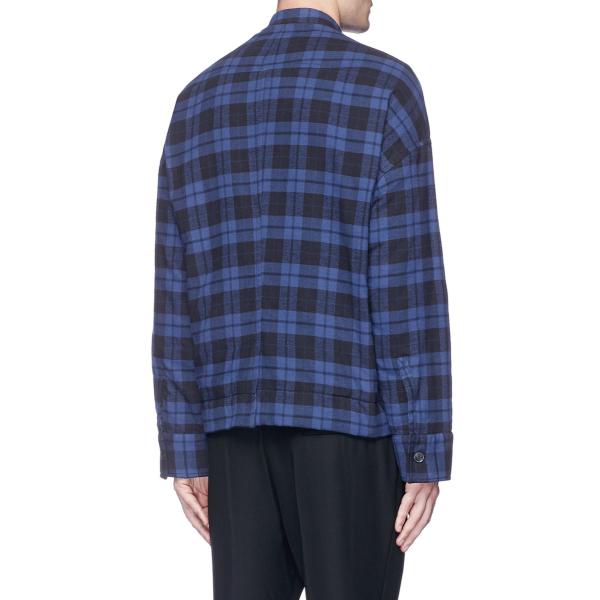 Leisure Style Plaid Shirt Flannel Jacket