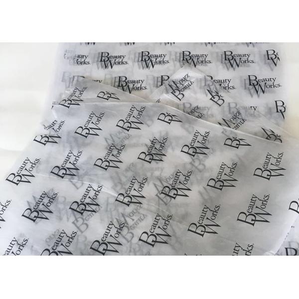 White Color Tissue Wrapping Paper Black Logo Printed Eco - Friendly Acid - free