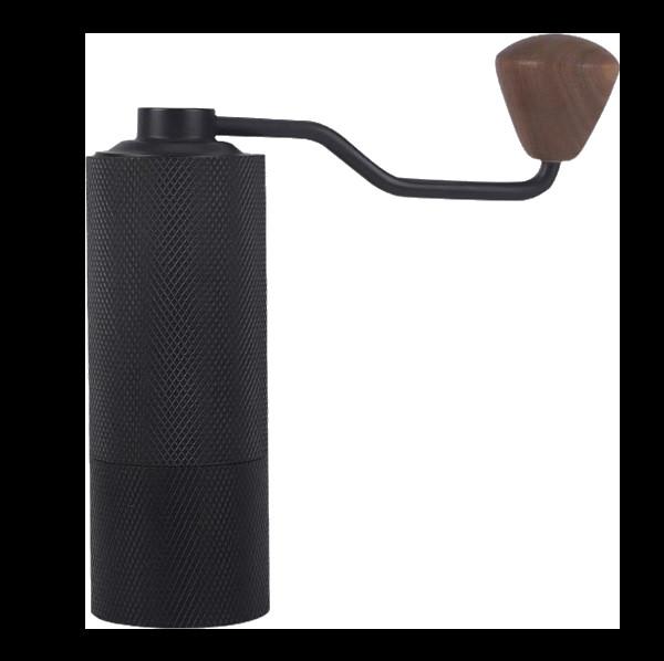 Stainless Steel Handle Aluminum Black Coffee Grinder With Burr