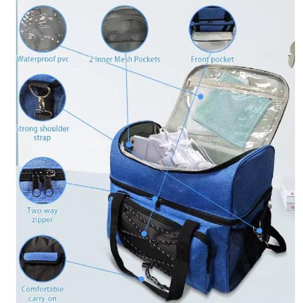 Customized Sports Bowling Tote Bag Bowling Extra Accessories Two Balls Tote Bag With Padded Ball Holder