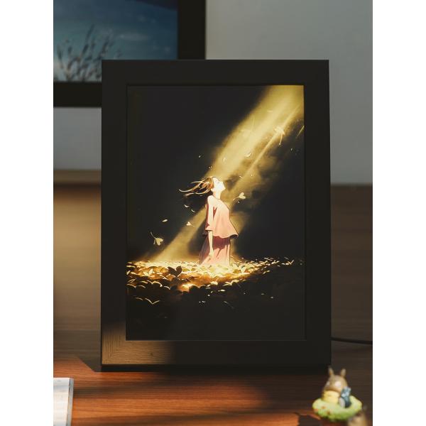 Creative Gifts Wooden Line Light Painting Nightlight for Ambiance Ideal Birthday Gift