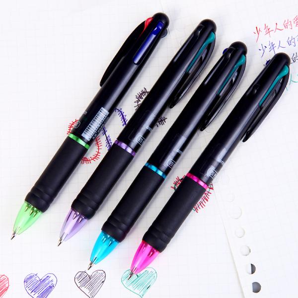 OEM/ODM Acceptable 4 Color 0.7mm Plastic Transparent Shuttle Pens for Office Writing