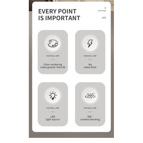 Led hose reading spotlight 220V Anglo American European wall spotlight led hose spotlight plug-in