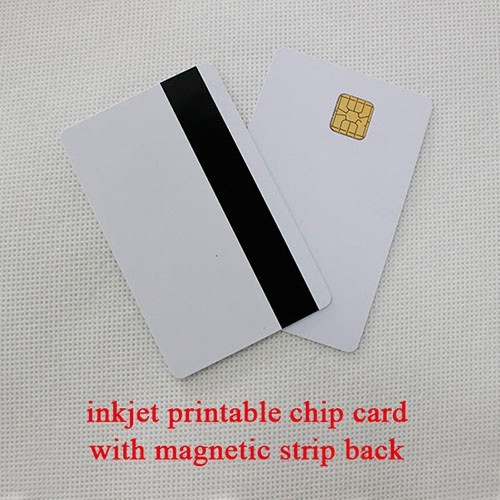 BLANK PVC INKJET PRINTABLE ID PVC Magnetic Strip CARD & 4442 4428 CHIP CARD FOR Epson & Canon inkjet printer from China