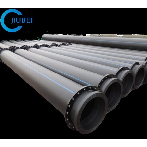 Black With Blue Strips PN10 ISO4427 HDPE Pipe For Water Supplying System Supplier
