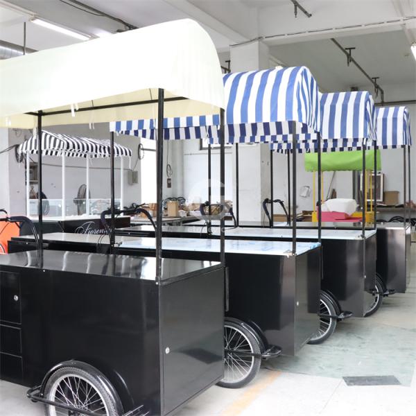 Bakery Application Fields Any Color Commercial Coffee Cart Bike Food Vending Bicycle