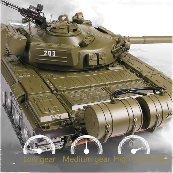 1/16 RC Tank Shooting Toy Car Electric Boys Toys with Music Smoke and Remote Control
