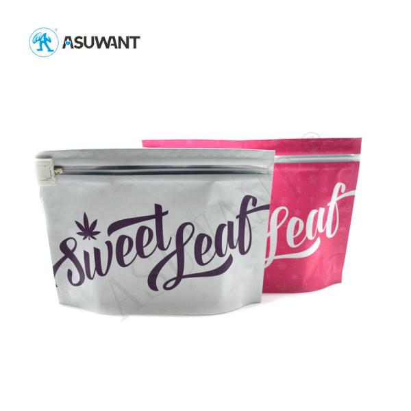 Customized Eco Friendly Washable Simple Mylar Plastic Colorful Bag For Marijuana