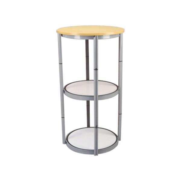 Spiral Tower System Promotional Counter Stand , Exhibition Round Promotion Table