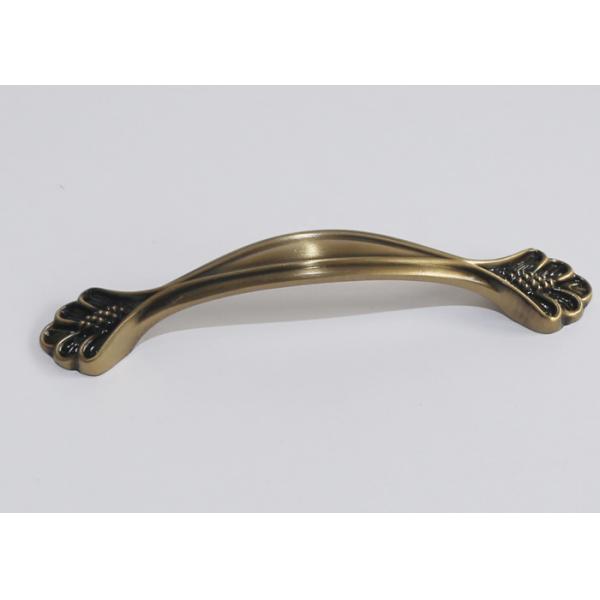 leaf design zinc alloy hardware kitchen cabinet antique furniture pull handle cabinet