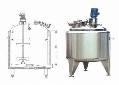 500 - 2000 Gallon Stainless Steel Tank , Milk Cooling Tank For Beverage Factory
