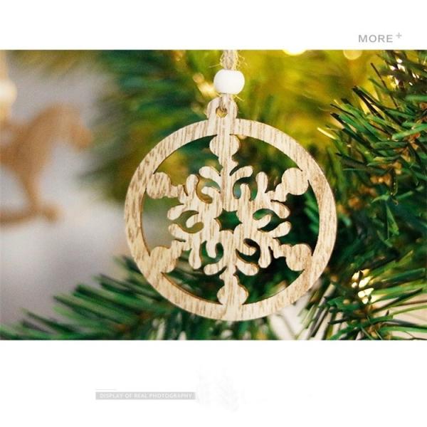 Vente chaude Décorations de Noël en bois bricolage Petit pendentif en bois pour la décoration de Noël